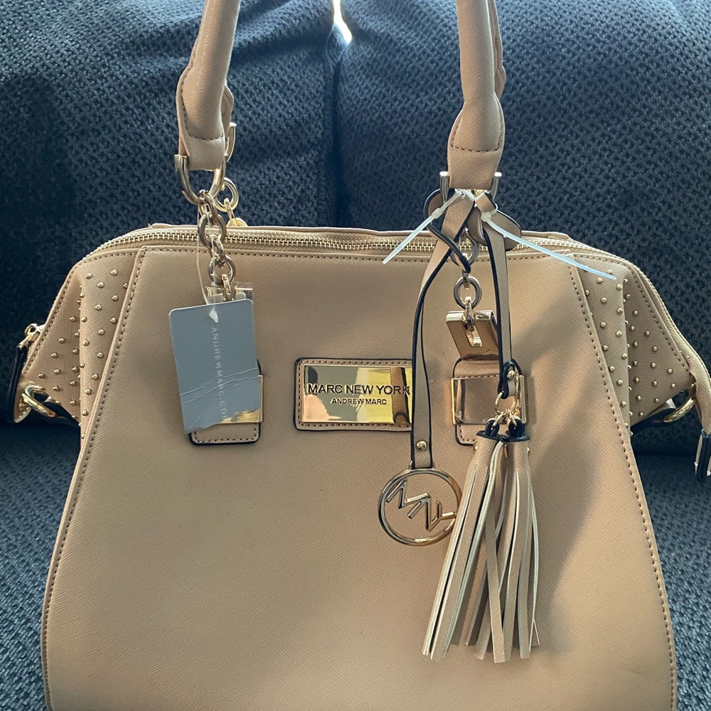 Marc New York Beige Handbag with Tassel